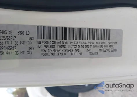 2017 Dodge Journey Se из США, поврежденный, VIN 3C4PDCAB1HT545398